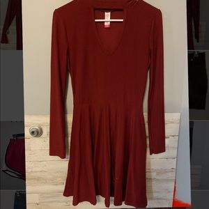 Red long sleeve dress Small